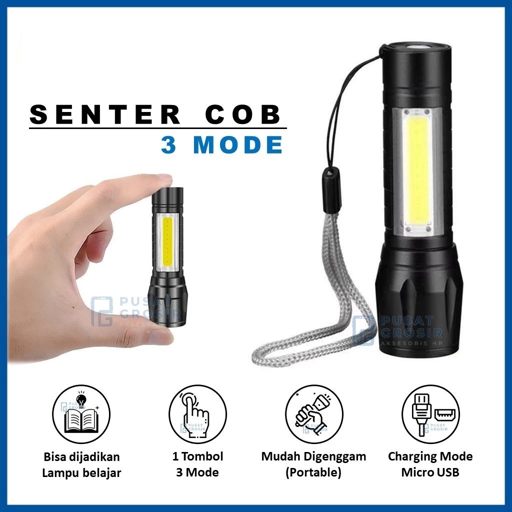 SENTER MINI / LAMPU SENTER USB CHARGER / SENTER UNTUK MENDAKI GUNUNG