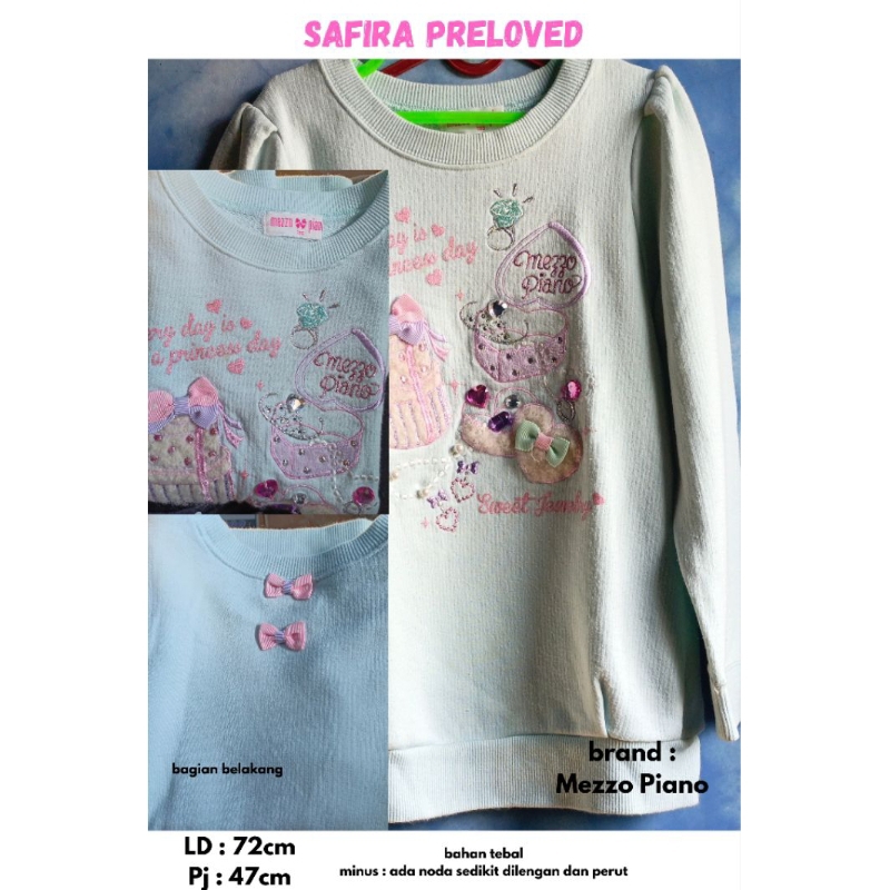 Crewneck Anak Perempuan Preloved tag 120 brand Mezzo Piano