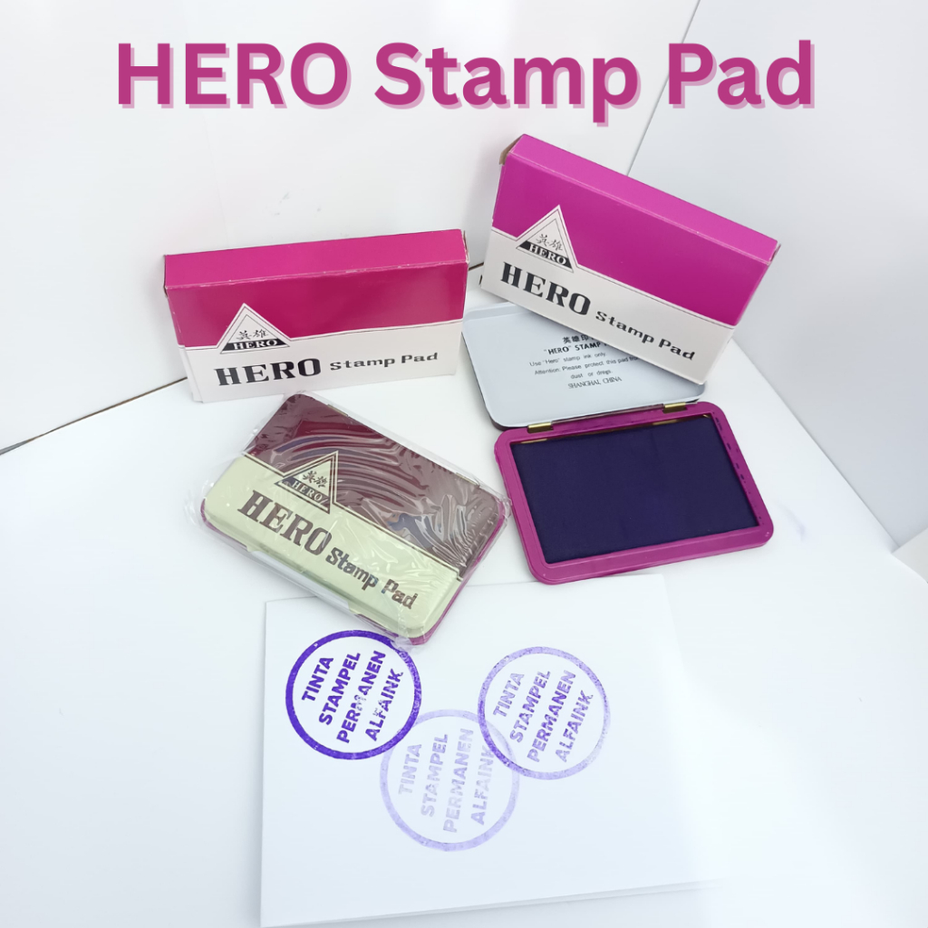 

STAMP PAD HERO E2460 STAMP PAD BANTALAN STEMPEL MURAH TAHAN LAMA UKURAN KECIL BAK STEMPEL