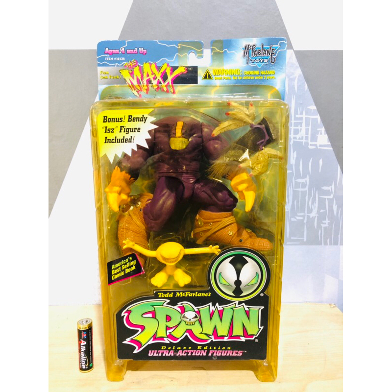 Action Fugure McFarlane The Maxx Spawn Deluxe Ultra Action Figure Black Bendy ISZ Varian 1996 Vintag