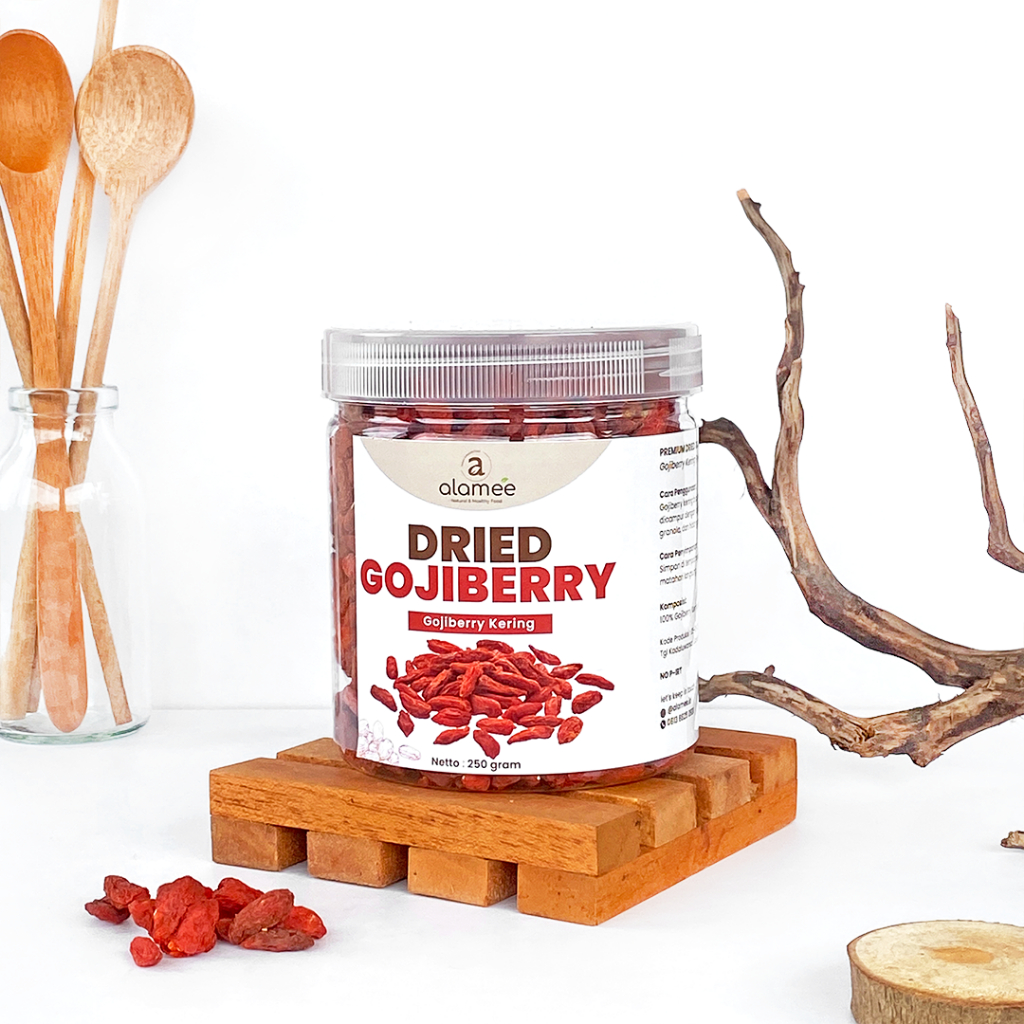 

ALAMEE Goji Berry Kering Premium Dried Fruit Red Gojiberry Cemilan Buah Kici 250gr