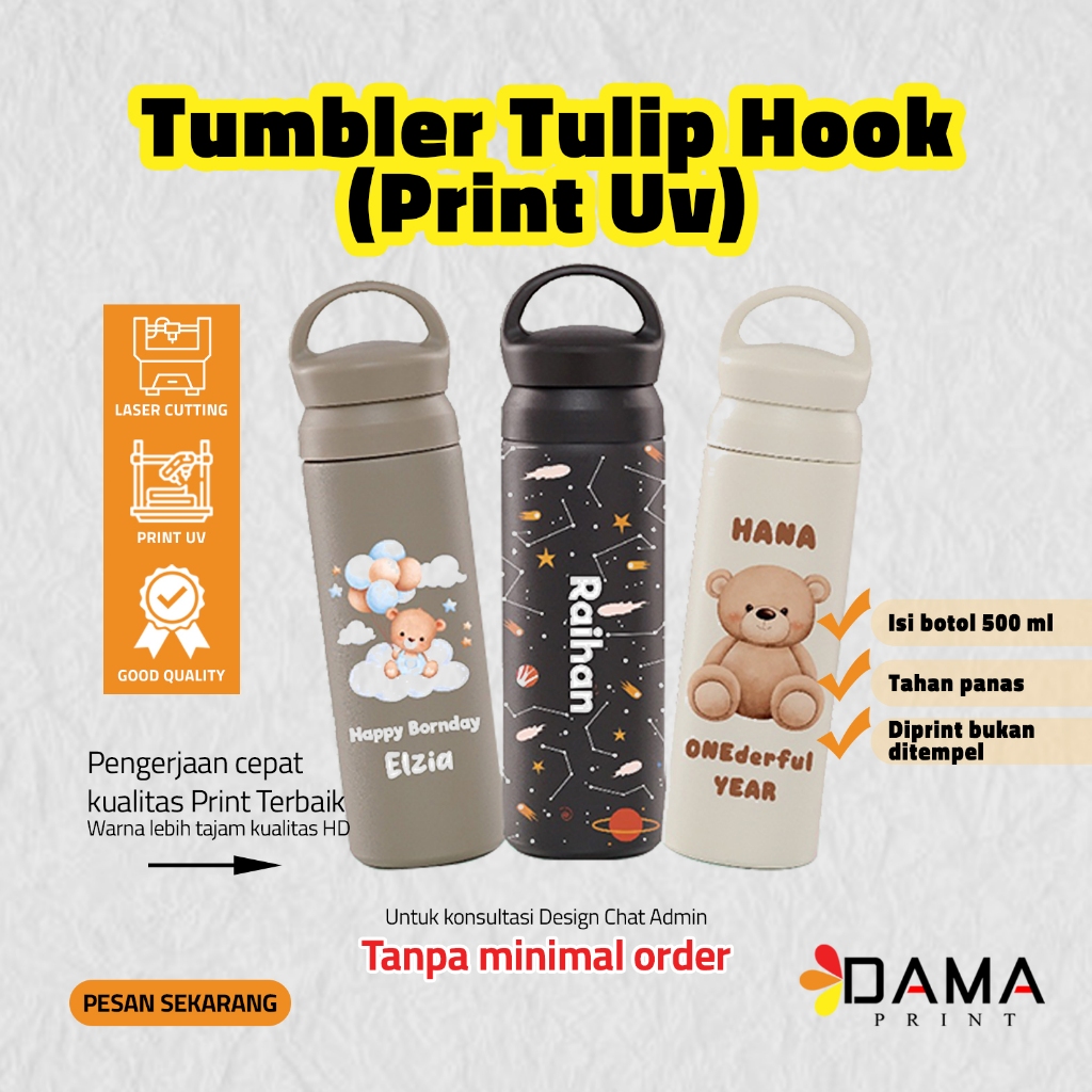 CUSTOM TUMBLER / TUMBLER JAPAN HOOK / TUMBLER PRINT UV / TUMBLER TULIP HOOK / PRINT UV CUSTOM