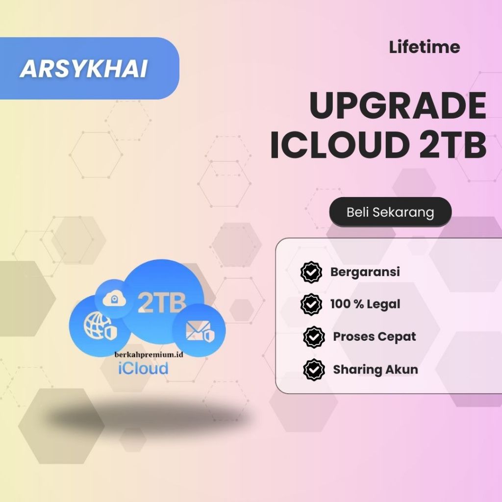 UPGRADE ICLOUD 2TB 6 BULAN