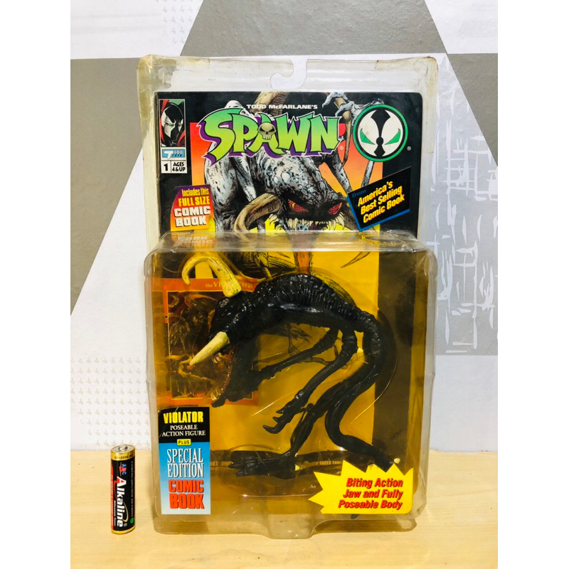 Action Figure SPAWN VIOLATOR Special Edition COMIC BOOK With Anime VHS -1994 vintage