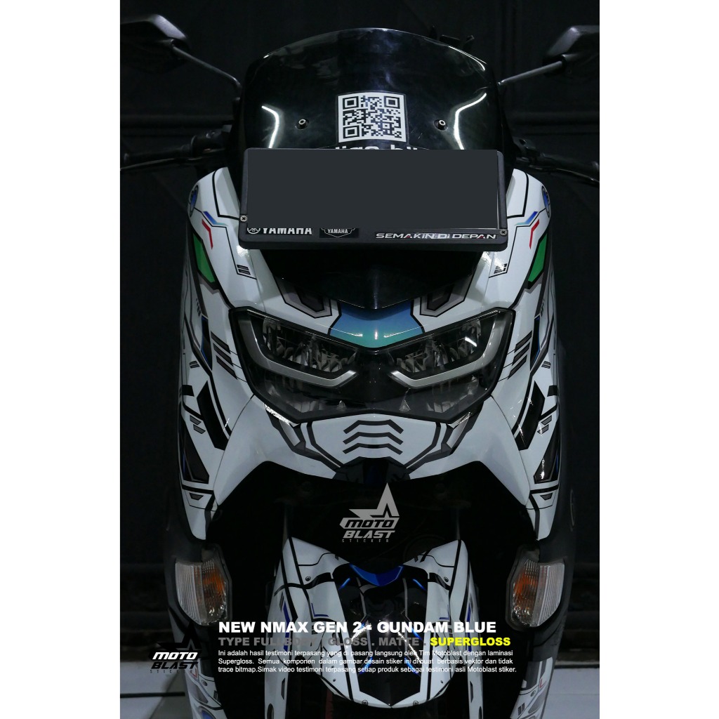 Decal stiker fullbody new Nmax gen 2 2020-2024 gundam blue motoblast