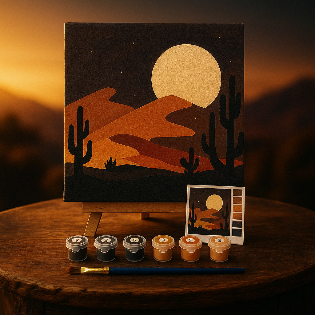 

SFO - DIY Paint By Numbers Kit 1 Set - Mountains Cactus P