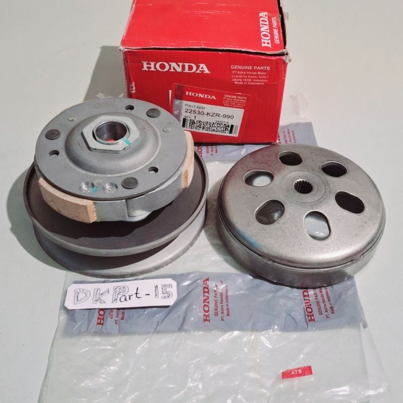 Pully assy KZR pulley komplit 22530-KZR-990 original Honda Vario 125 Fi old Vario 125 Led