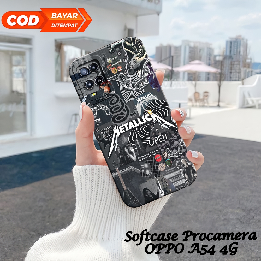 OPPO A54/A54S/A16/A16S - Softcase OPPO - Casing Handphone Terbaru - Case Hp Motif Metalica Aesthetic