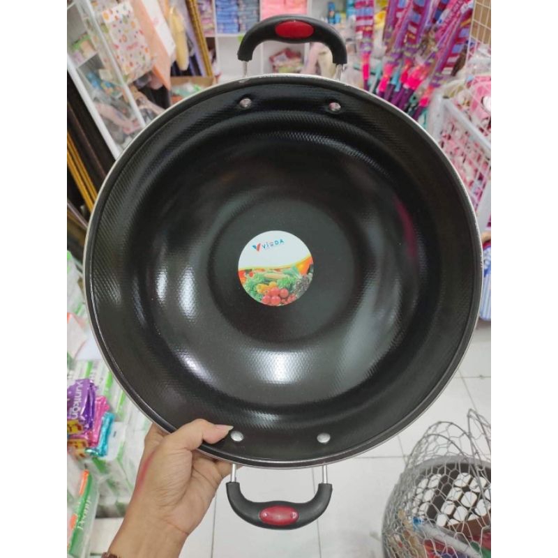 Wajan Enamel Ukuran 34CM Anti Lengket Dan Anti Gores