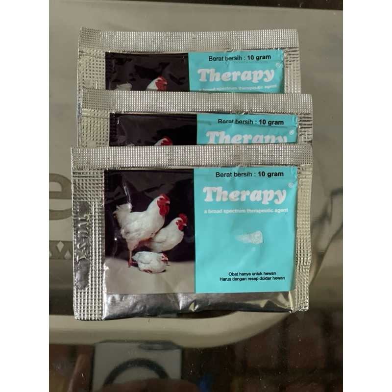 THERAPY 10 GRAM , OBAT/ANTIBIOTIK UNGGAS/AYAM/BURUNG