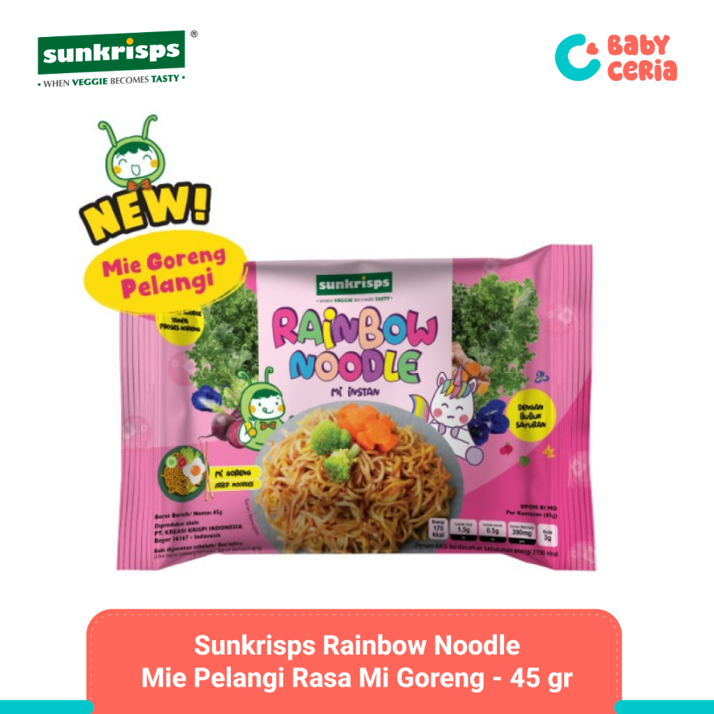 

Sunkrisps Rainbow Noodle | Mie Pelangi Rasa Mi Goreng - 45 gr
