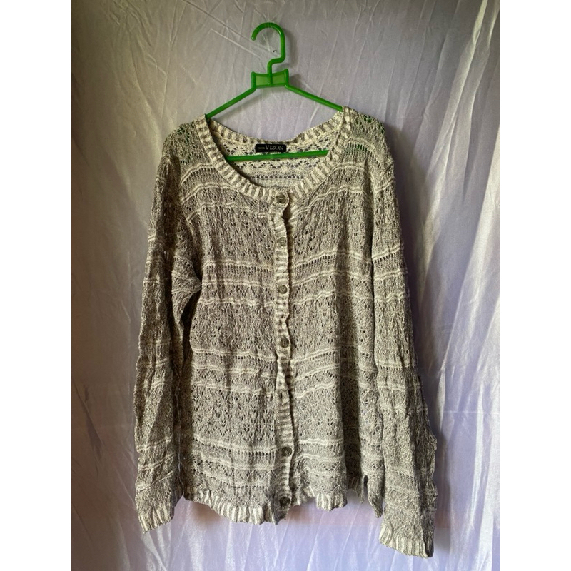 Sweater Rajut Wanita Cardigan Wanita Abu Abu