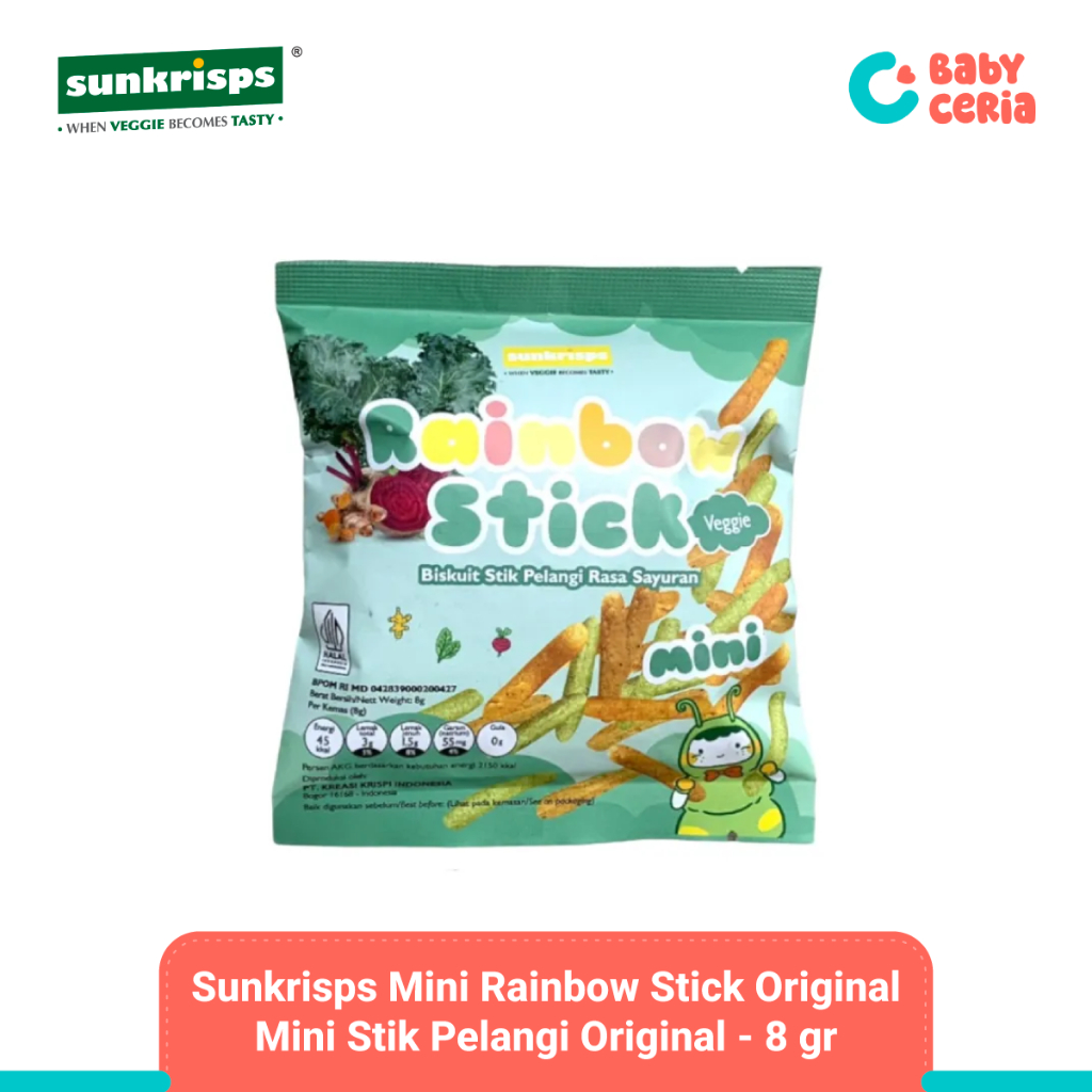 

Sunkrisps Mini Rainbow Stick Original | Mini Stik Pelangi Original - 8 gr