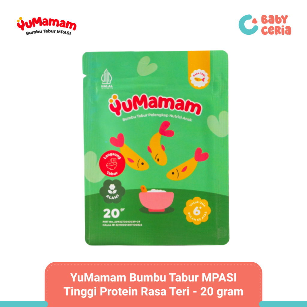 

YuMamam Bumbu Tabur MPASI Tinggi Protein Rasa Teri - 20 gram