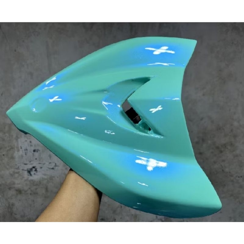 cat warna pastel green + lembayung biru berjenis pu cat motor cat mobil cat custom cat automotive ca