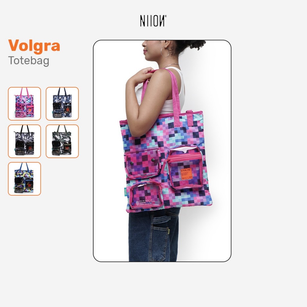 VOLGRA NIION STERLING PIXEL TOTEBAG SHOULDER BAG