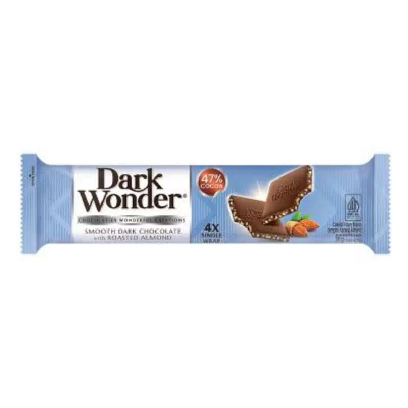 

Dark wonder coklat bar almond 56g
