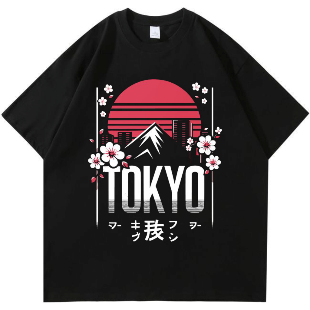kaos oleh oleh japan / jepang tokyo gunung fujiKaos Bahan KAtun Combet 24s
