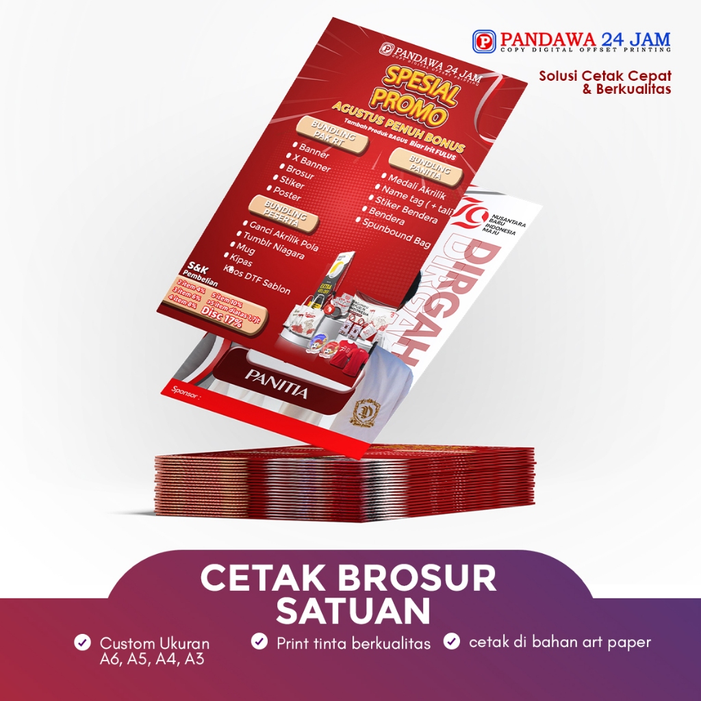 

Cetak brosur flyer A5 A6 DL custom laundry makanan sr12 ms glow dll - 1 Sisi/ 2 sisi
