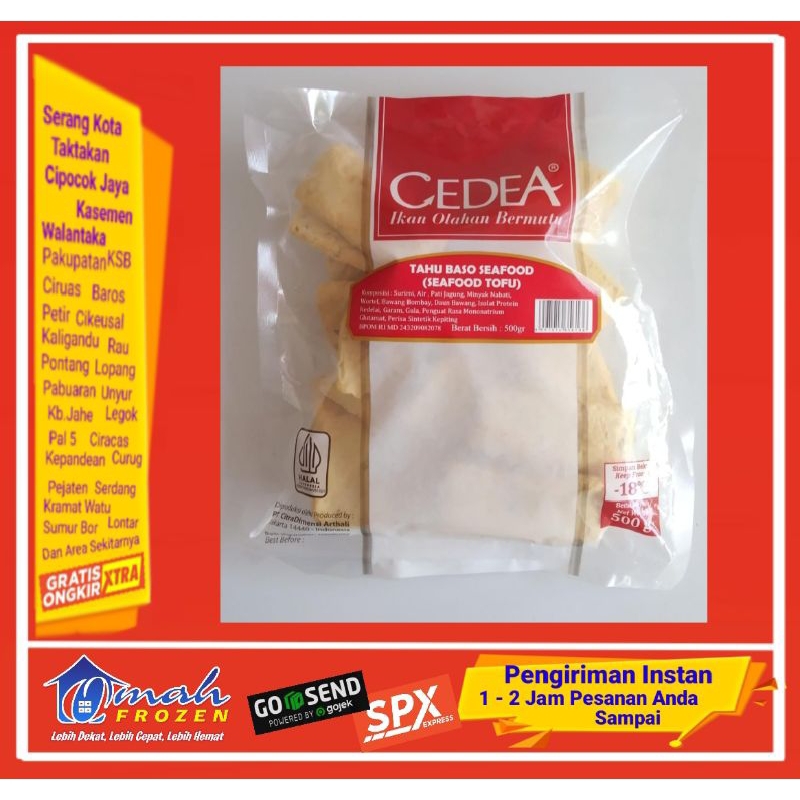 

CEDEA TOFU 500gr, Cedea Tahu Bakso, Frozen Serang