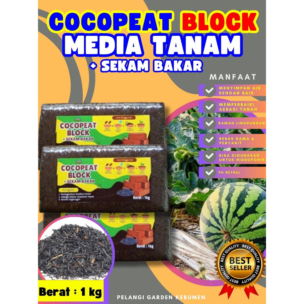 SOLUSI AMPUH  Cocopeat Blok Media Tanam, Cocopeat Block Infarm, Cocopeat Cangkok