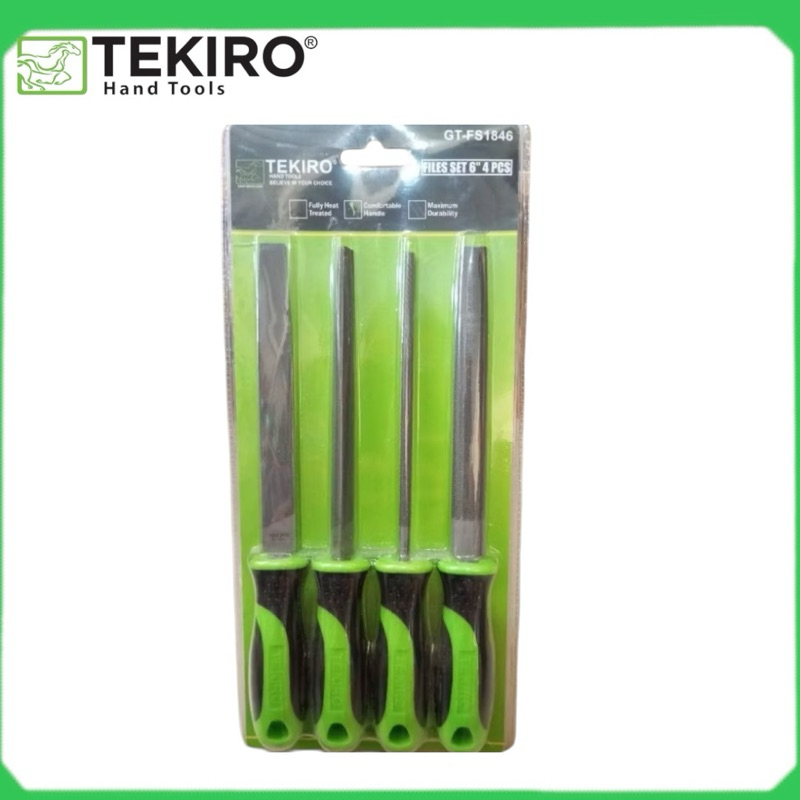 4 Pcs Kikir Besi Set 6 Inchi TEKIRO - Kikir Set Untuk Besi 4 Pcs TEKIRO - Kikir Tekiro PROMO
