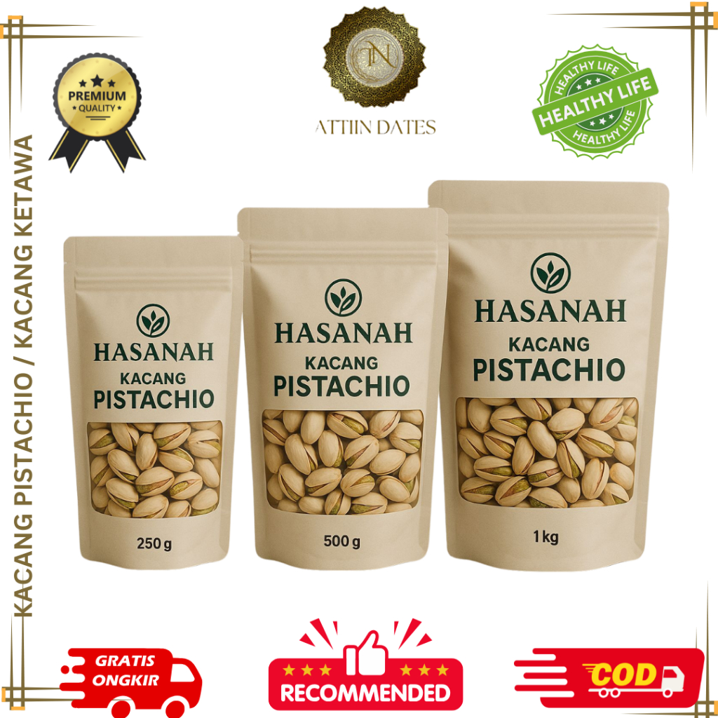 

KACANG PISTACHIO / KACANG FUSTUK / Kacang Pistachio Arab Fustuk Murah / Kacang Oleh-Oleh Haji