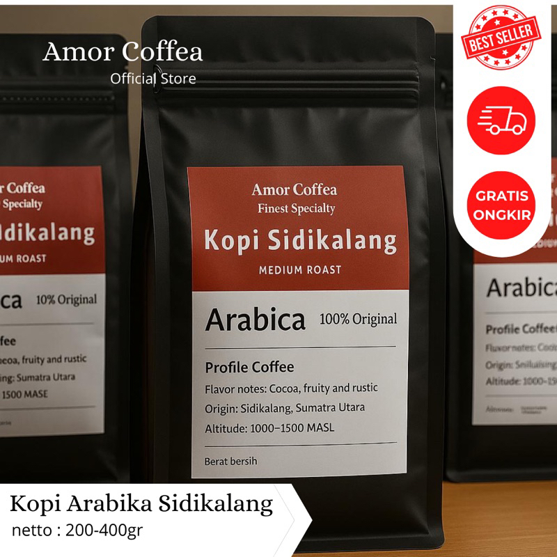 

Biji Kopi Sidikalang - 100% Arabika Amor Coffea