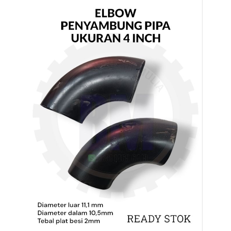ELBOW PIPA BESI UKURAN 4 INCH | ELBOW SAMBUNGAN PIPA 4 INCH | ELBOW LAS UNTUK PIPA 4 INCH