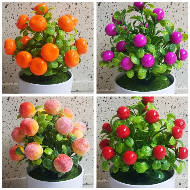 Pot Buah Hias Plastik, Buah Plastik, Sayur Plastik, Tanaman Hias Plastik
