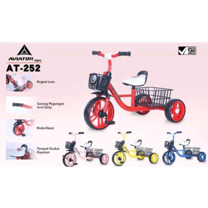 Sepeda Anak Aviator AT-252 Big Basket | Sepeda anak roda tiga | Sepeda anak dengan keranjang