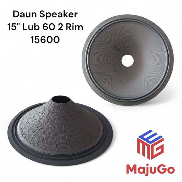 Daun Speaker 15 inch Lubang 60mm 2 Rim 15600 tinggi 10cm