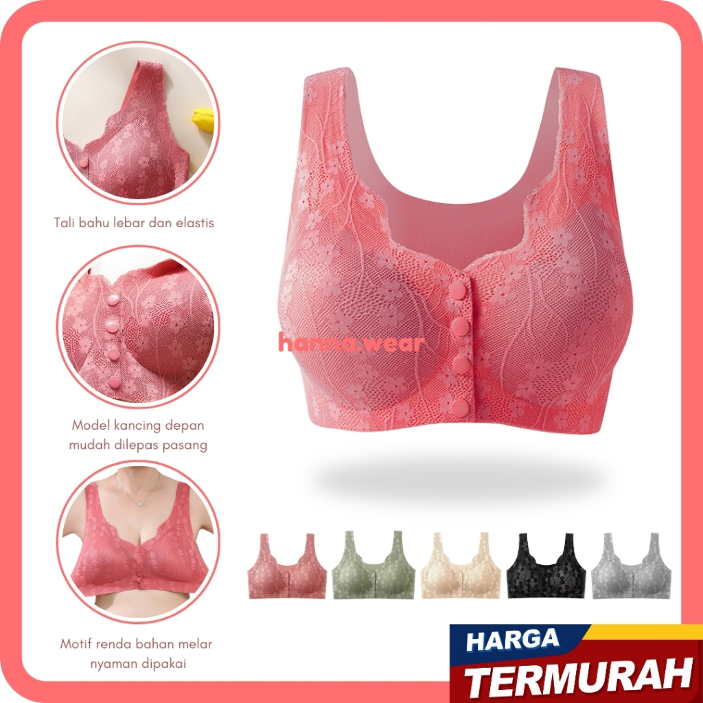 Bra Kancing Depan 3873 Bra Busui BH Busui BH Seamless Bra Seamless BH Wanita Bra Wanita Beha Wanita 