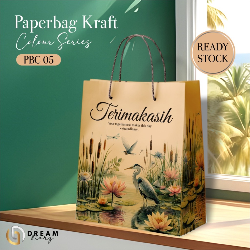

[12PCS ]PAPER BAG/PAPERBAG PBC 05 READY STOCK - TAS PERNIKAHAN & HAJATAN AESTHETIC 20 X 25 X 10 CM