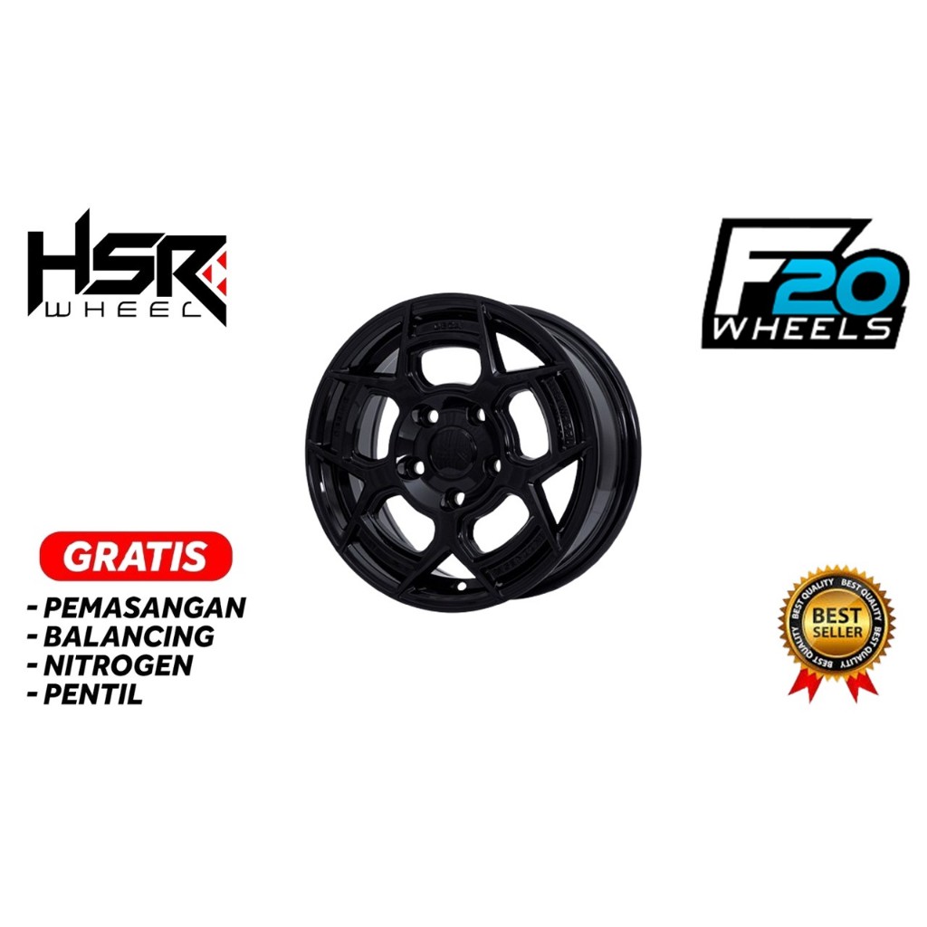 VELG MOBIL R14 LUBANG 5 TYPE HSR DESING DECA 5194 HSR R14X6 H5X114,3 ET36 GLOSSY BLACK