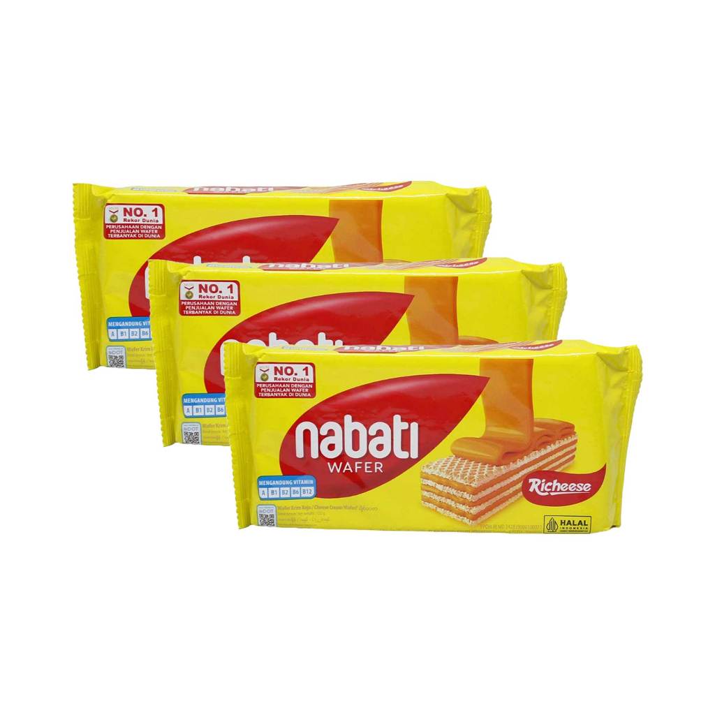 

3Pcs Richeese Wafer Keju 110 Gram