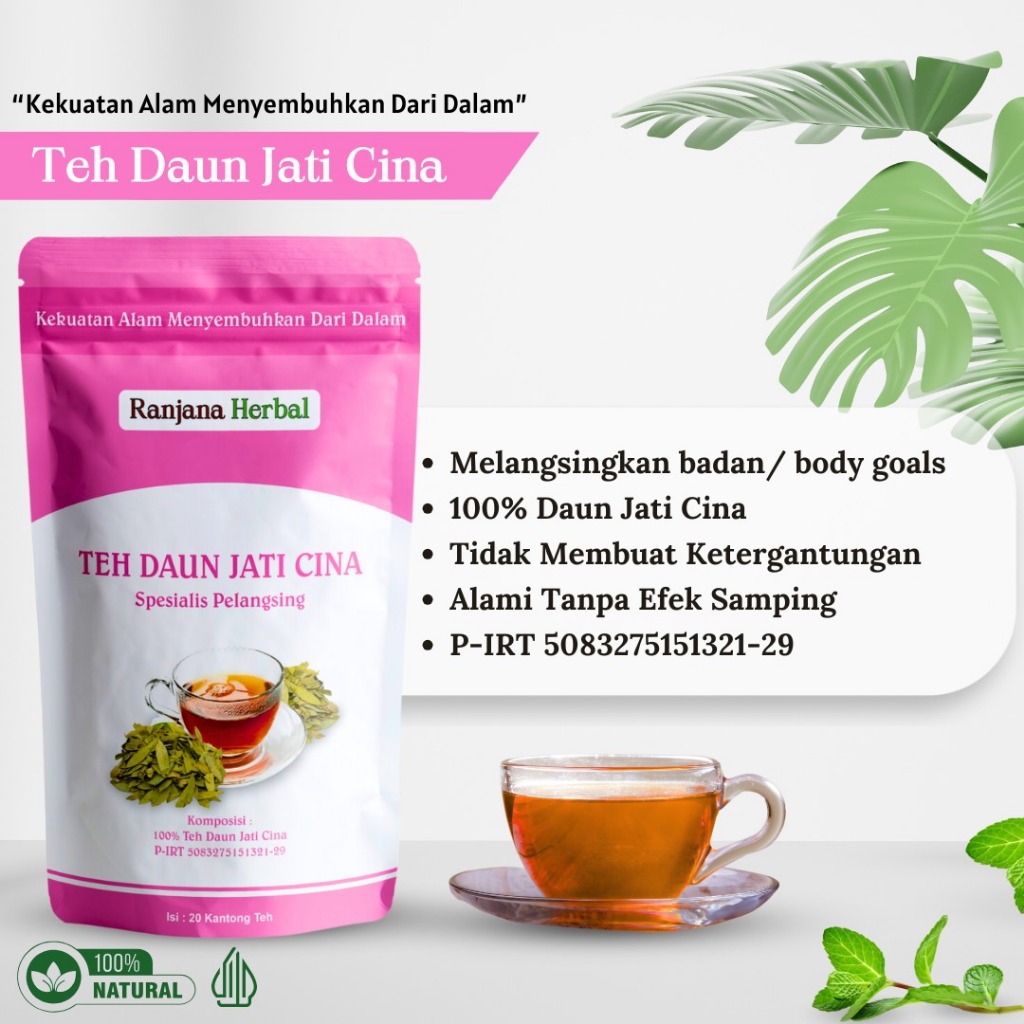 

PELANGSING ALAMI !!! Teh Celup Daun Jati Cina Herbal Alami dan Peluntur Lemak Terampuh Detox Tubuh