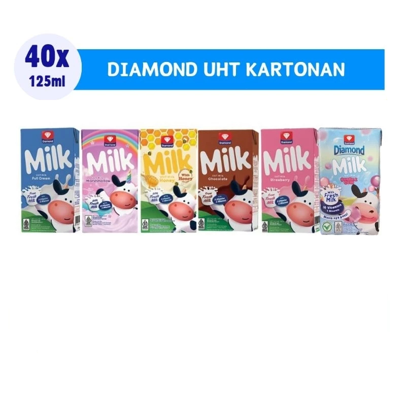 

Diamond Susu UHT 125ml (Kemasan Karton=40Pcs) GO-SEND / Shopee Instant / Grab