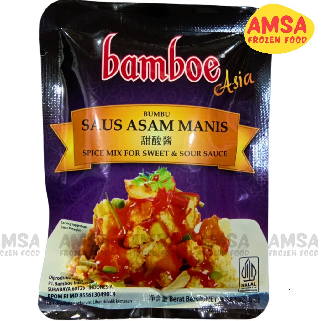 

Bamboe Bumbu Saus Asam Manis 80 gr / Bumbu Asem Manis Bambue Bamboe / Saos Padang