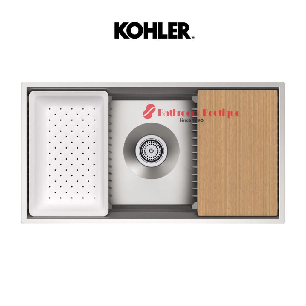 PROLIFIC® 33" SINGLE BOWL KITCHEN SINK WITH ACCESSORIES K-5540T-C-NA Kohler