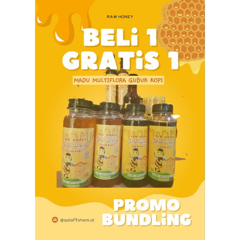 

PAKET HEMAT PROMO BUNDLING MADU MULTIFLORA 350 GRAM MADU MURNI 100% BELI 1 GRATIS 1