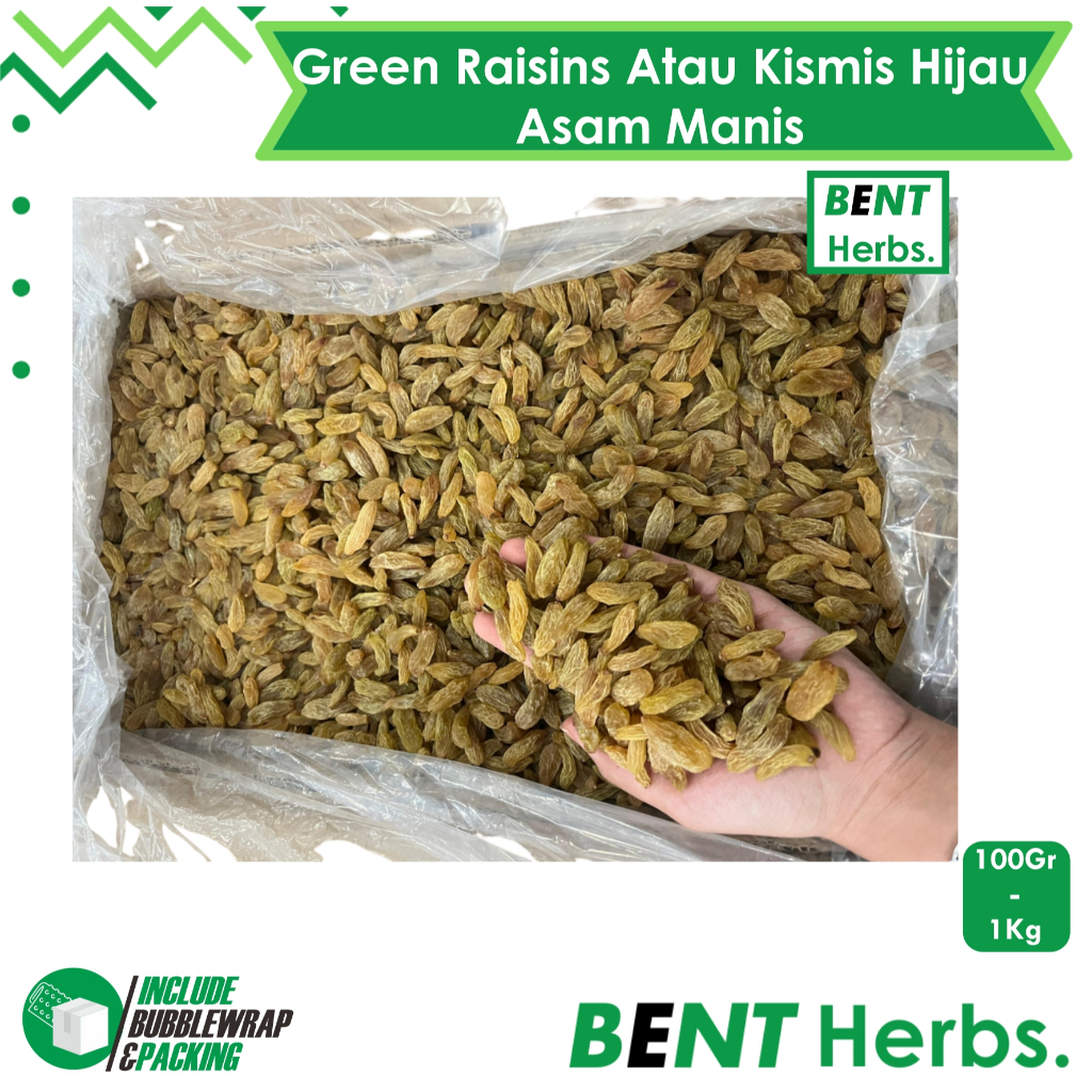 

Kismis Asam Manis Panjang Hijau Berkualitas Green Long Raisins Original Lezat Legit Murah
