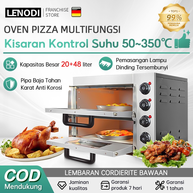 Pemanggangan Pribadi Satu Lapis Oven Pizza Dua Lapis Kue Roti Oven Listrik Komersial Rumah Tangga Du