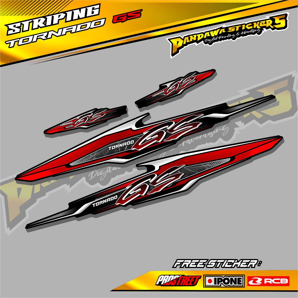 STRIPING VARIASI SUZUKI TORNADO GS / STIKER LIST MOTOR TORNADO GS