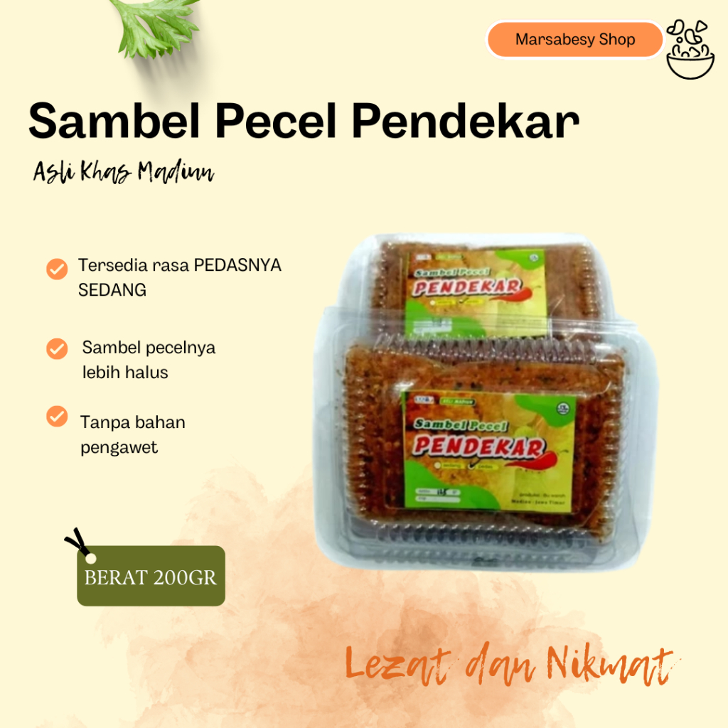 

NEW Sambal Pecel Khas Madiun Cap Pendekar MURAH BERKUALITAS