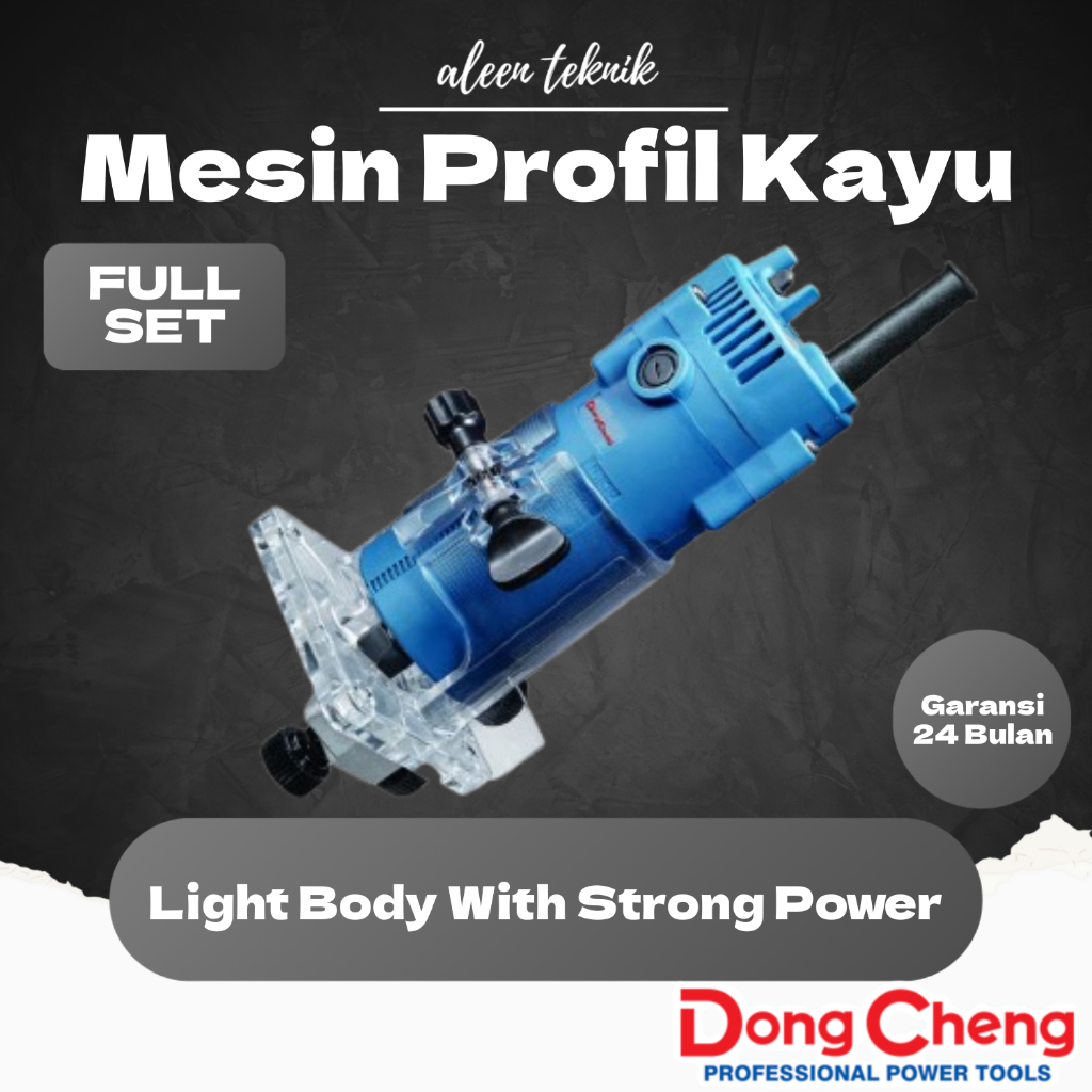 DONGCHENG Mesin Profil Trimmer Kayu 6.35mm / Mesin Pemotong Kayu Dongcheng