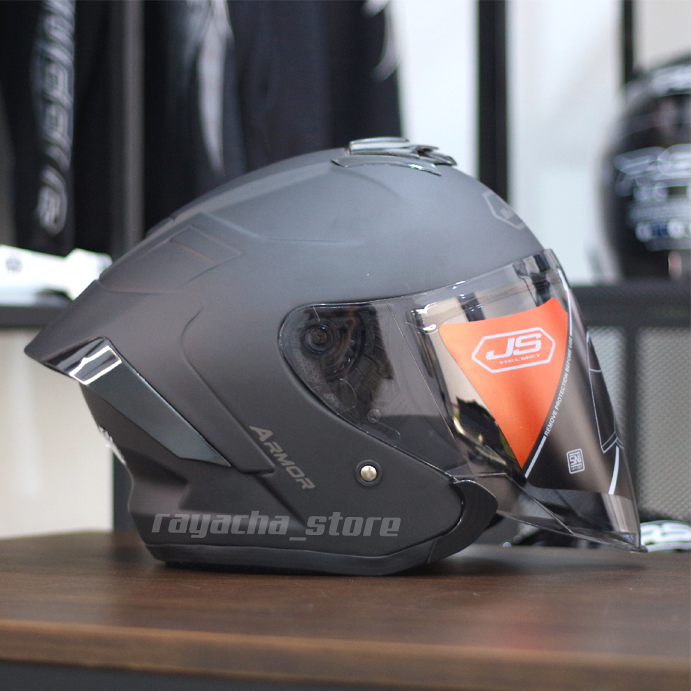 HELM JS ARMOUR SOLID | STONE REY DOF | HELM HALFFACE SINGLE VISOR