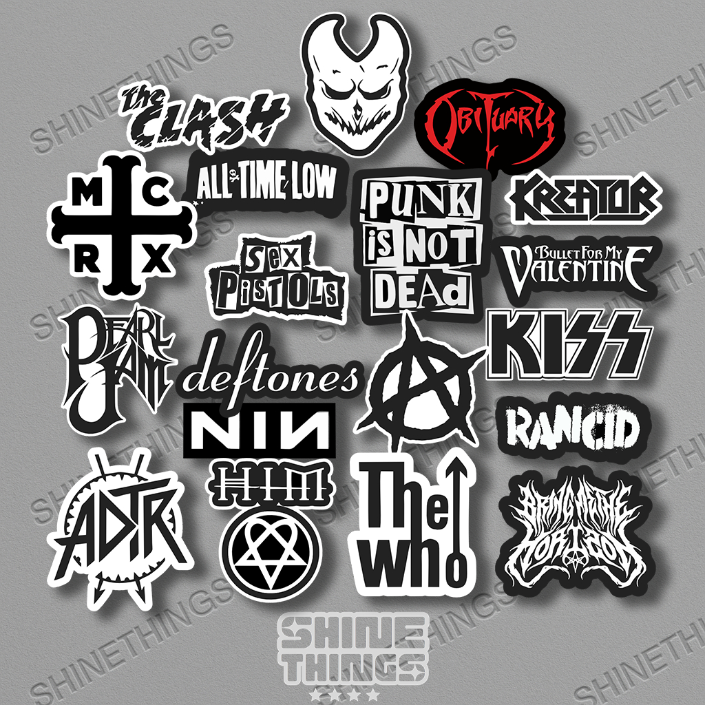 

Sticker band metal deftones ADTR || Stiker BMTH untuk helm case hp laptop