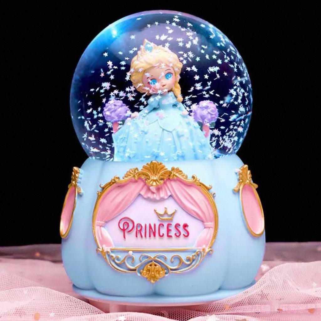 SNOWBALL pajangan bola kaca music box bola kristal salju lampu princess butterbear little pony unico