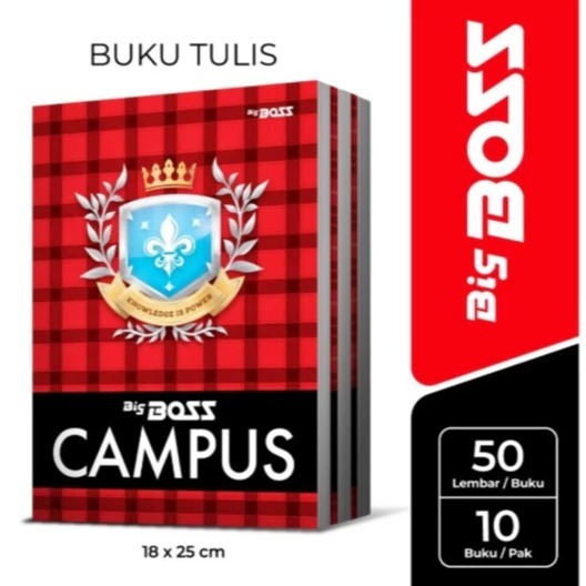 

BUKU TULIS SIDU BIG BOSS CAMPUS 50 LEMBAR BOXY (10pc) /BUKU TULIS BIGBOSS